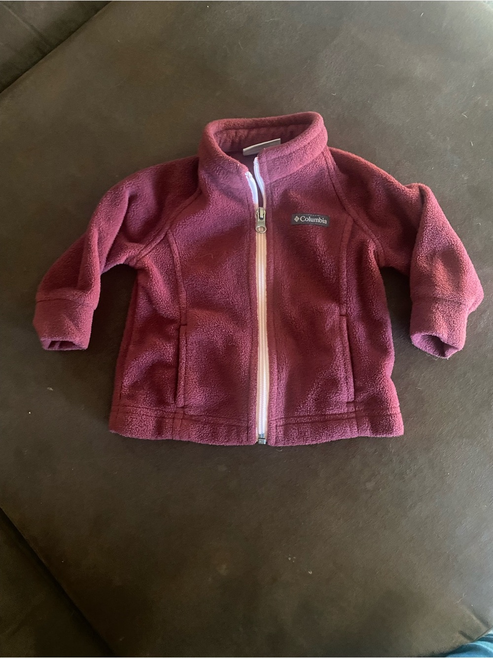 Columbia Kids Maroon Fleece Zip-Up Jacket
